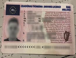 Scannable Ireland Driver’s License